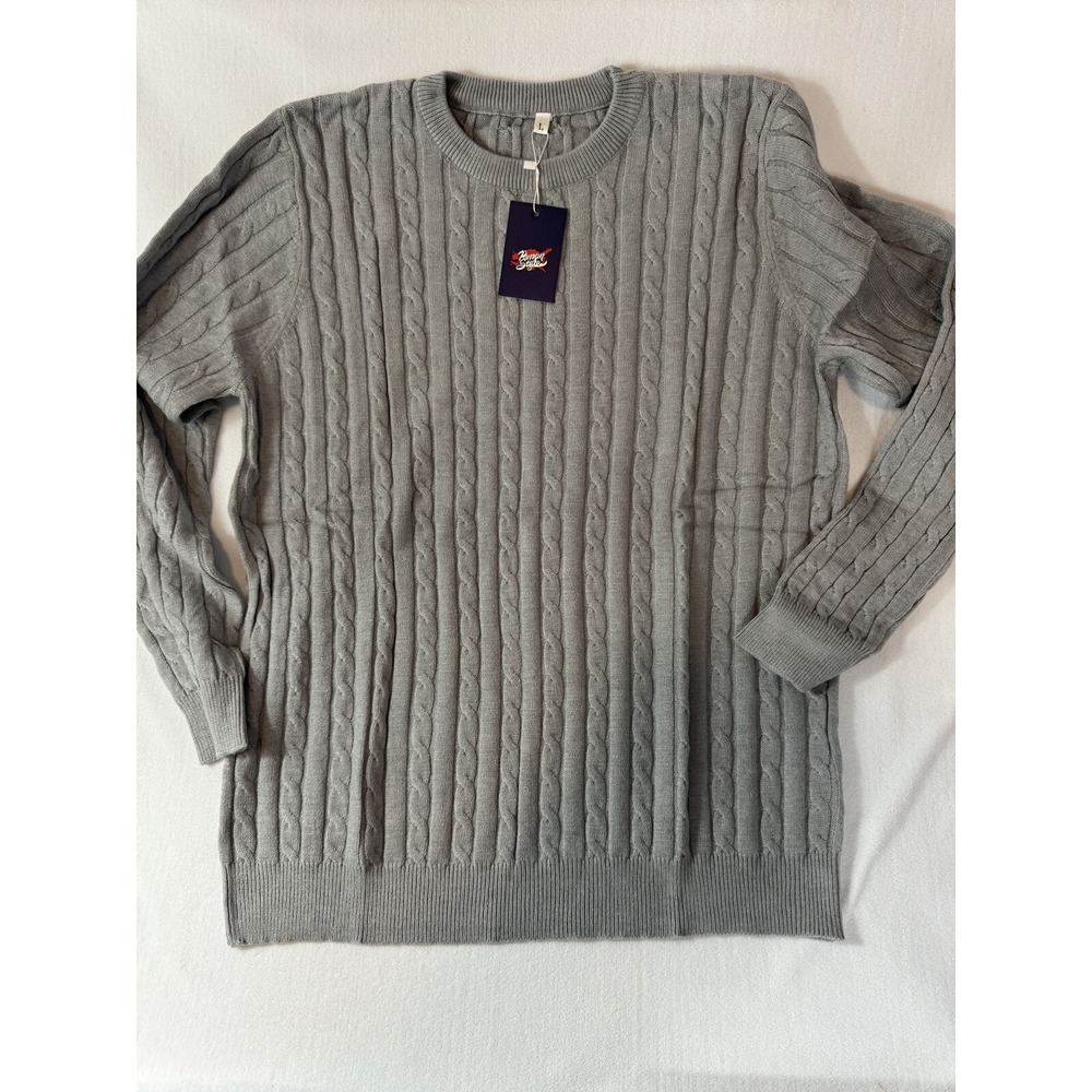Men's Pullover Sweater Crewneck Classic Soft Knitted Sweaters with‎ Ribbing Edge